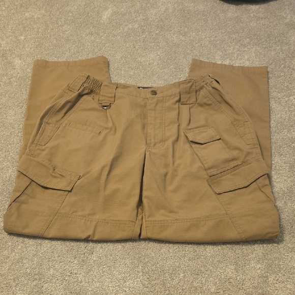 CQR Men's Dark Tan Cargo Pants - Picture 1 of 11